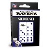 MasterPieces Officially Licensed NFL Baltimore Ravens - 6 Piece D6 Gaming Dice Set Ages 6 and Up - 2 of 4