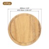 Unique Bargains Smooth Bamboo Wide Mouth Coffee Mug Drink Wooden Cup Lid 4 Pcs - 2 of 4