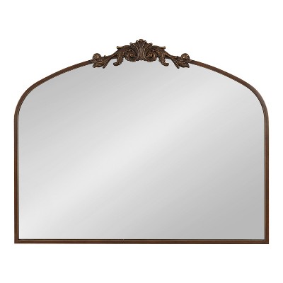 Arendahl Traditional Bronze Arch Wall Mirror with Ornate Crown