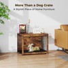 XBRIGH 27/32/38/43in  Dog Crate Furniture with Lock & Tray, Wooden End Table Kennel for Small/Medium Dogs, Indoor Decorative Pet Cage - 3 of 4