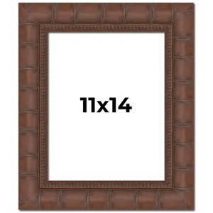 PosterPalooza | 11x14 Wide Bamboo Picture Frame, UV Acrylic, 4 Finishes - Brown, Black, Silver, and Natural - 1 of 4