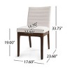 Upholstered Dining Chair Set of 2 with Mid-Century Modern Channel Back & Solid Wood Legs for Dining Room Kitchen-Baofuwish - 4 of 4