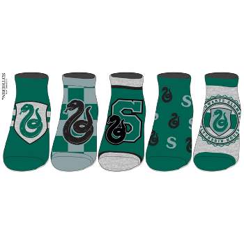 Harry Potter Slytherin Ankle Socks 5-Pack for Women