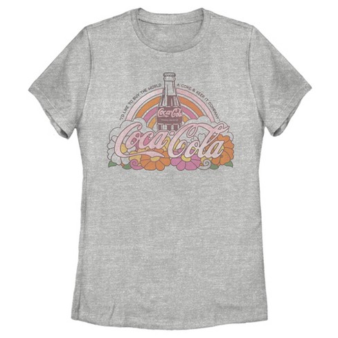 Women's Coca Cola Unity Rainbow Logo T-shirt - Athletic Heather - Small ...