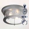 13.25" 2-Light Lauren Metal/Glass LED Flush Mount - JONATHAN Y - image 3 of 4