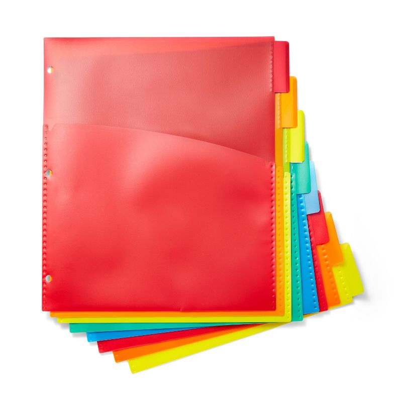8ct Tabbed Plastic Index Dividers with Pockets - up &#38; up&#8482;, 3 of 4