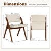 Costway Set of 2 Dining Chairs Folding Kitchen Chair w/ Rubber Wood Legs Padded Seat - 3 of 4