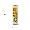 HomeRoots 36" Brown Green And Yellow Solid Wood Sunflowers Porch Sign - 3 of 4