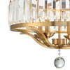 Possini Euro Design Prava Warm Brass Pendant Chandelier 21 1/2" Wide Modern Crystal 4-Light Fixture for Dining Room House Foyer Kitchen Island Bedroom - 3 of 4