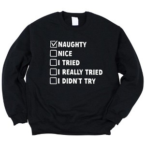 Simply Sage Market Women's Graphic Sweatshirt Naughty Nice List - 1 of 2