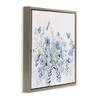 Stupell Industries Delicate Blue Floral Garden Floating Frame Canvas Art - 2 of 4