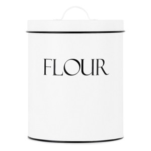 Outshine Co White Vintage Farmhouse Flour Canister with Lid - 1 of 4