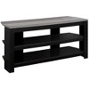 42" Laminate TV Stand with Center Pedestal and Thick Open Shelves for Living Room - 2 of 4