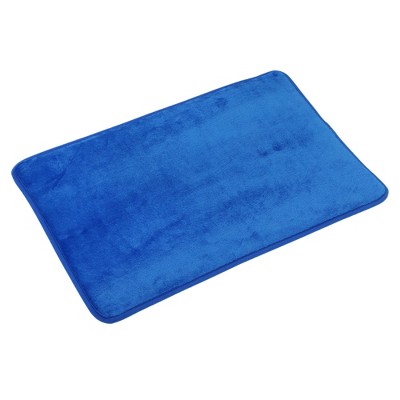 Unique Bargains Cobblestone Pattern Bathroom Rugs Polyester Bath Mat  Machine Washable Blue 60x40cm : Target