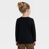 Toddler Girls' Long Sleeve Halloween Graphic T-Shirt - Cat & Jack™ Black - 3 of 4