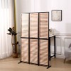 NicBex 3-Panel Room Divider 6FT Folding Wood Privacy Screen with Louvered Design Partition for Home & Office - 4 of 4