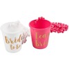 Sparkle and Bash 6-Pack Bridal Shot Glass Necklaces, Team Bride & Bride to Be Plastic Beaded Hot Pink for Bachelorette Party Supplies - 3 of 4
