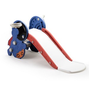 Sandinrayli Toddler Slide, Kids Slide Climber Playset, Baby Slide with Basketball for Indoor Use, Red+Blue/Pink+White - 1 of 4