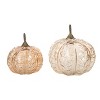 Transpac Glass Light Up Pumpkins with Petal Detail - Fall Decorative Objects for Home Decor and Seasonal Celebrations - 4 of 4