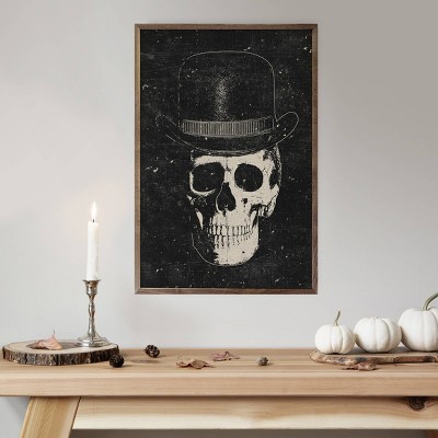 Kendrick Home Top Hat Skull Wall Art
