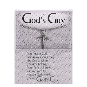 Dicksons Gods Guy Small Nail Cross Silver 18 Inch Stainless Steel Necklace On Presentation Card - 1 of 4