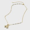 14K Gold Dipped Cubic Zirconia Puffy Heart Charm Initial Necklace - A New Day™ Gold - 2 of 4