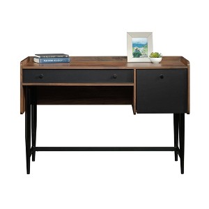 Vynxaria Desk - Brown Finish, Pencil Drawer (Metal Glides/Safety Stops), File Drawer (Full Extension), Powder Coated Metal Base - 1 of 4