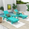 WestinTrends Ashore Modern Poly Reclining Chaise Lounge Set with Side Table - 2 of 4