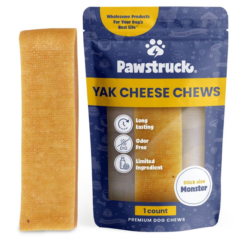 Pawstruck Premium Natural Himalayan Yak Cheese Chews for Dogs - Tough Long-Lasting Treat for Aggressive Chewers - Odorless Limited Ingredient, 1 of 10