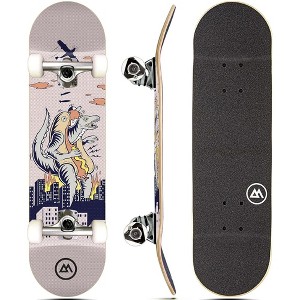 Magneto Skateboard | Maple Wood | ABEC 5 Bearings | Double Kick Concave Deck | For Beginners, Teens & Adults (Jacsen Terror) - 1 of 4