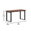 Emma and Oliver 60x24 Dining or Gaming Table with Double Sided Laminate Table Top and Heavy Duty U-Frame Steel Base - 4 of 4