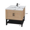 Vynxaria 32" Bathroom Vanity with White Ceramic Sink & Hot and Cold Faucet , Freestanding Bathroom Cabinet with 2 Storage Doors - 4 of 4