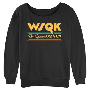 Juniors Stranger Things Retro 8 Bits Yellow Classic Logo Sweatshirt - 1 of 4