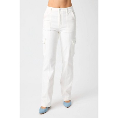 Women's High Waist Cargo Straight Leg Jean - Judy Blue