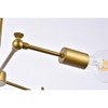 Elegant Lighting Furlong 3 lights brass pendant - 4 of 4