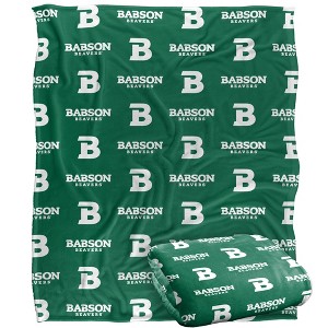 Babson College Logo Pattern Silky 50x60 Blanket, 1 Sided - 1 of 4