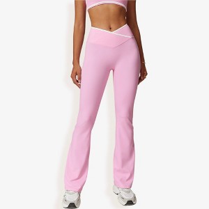 Anna-Kaci Active Women's High Waist Crisscross Yoga Pants Flare Leg for Active and Casual Wear - 1 of 4
