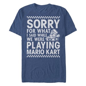 Men's Nintendo Sorry For What I Said Playing Mario Kart T-Shirt - 1 of 4