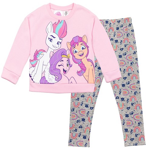 Barbie Toddler Girls Pullover Crossover Fleece Hoodie And Leggings Outfit  Set Blue / White 4t : Target