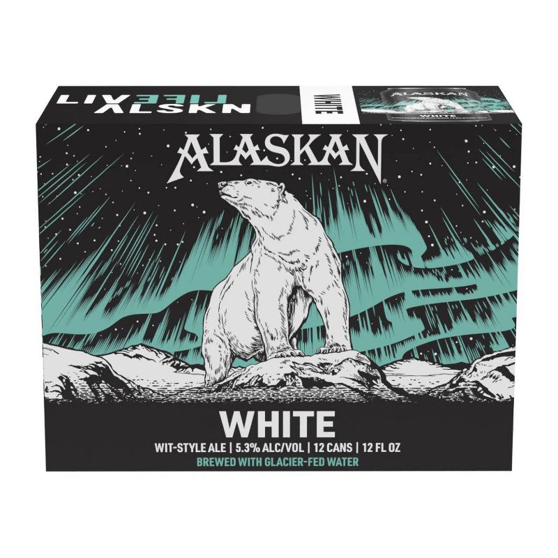 Alaskan White Ale Beer - 12pk/12 fl oz Cans, 1 of 5