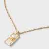 14K Gold Dipped Mother of Pearl Butterfly Tag Pendant Necklace - A New Day™ Gold - 4 of 4