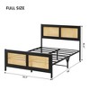 Bed Frame with Rattan Headboard and Footboard - 2 of 4