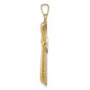 Black Bow Jewelry 14k Yellow Gold & White Rhodium Hollow 2D Cross Pendant, 18 x 35mm - 2 of 4