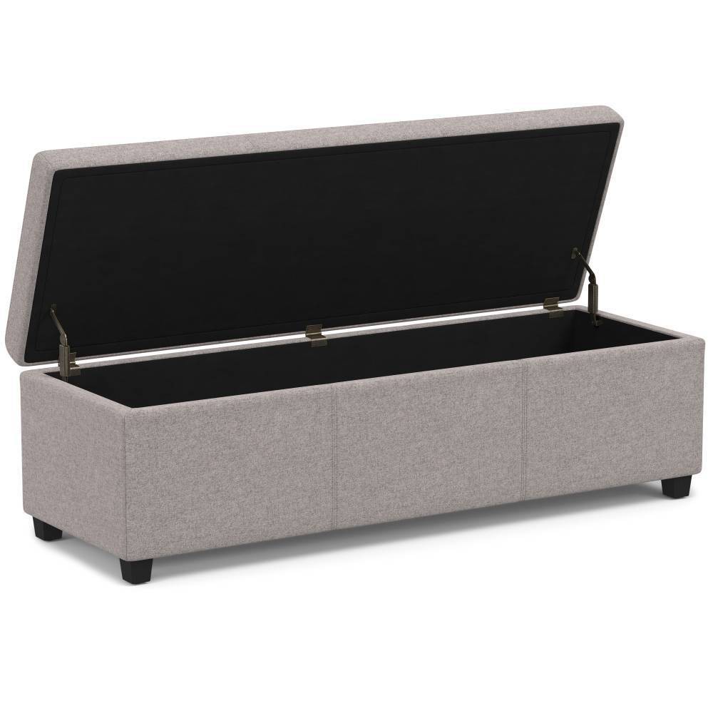 Photos - Pouffe / Bench Franklin Extra Large Storage Ottoman Bench Cloud Gray - WyndenHall