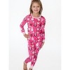 RuffleButts SoftSnooze Girls Holiday Ruffle Long Sleeve Pajama Set - 3 of 4