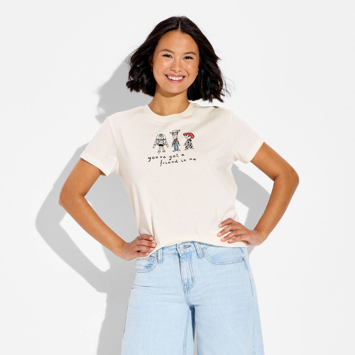 Women's Toy Story Short Sleeve Graphic T-Shirt - Cream - thumbnail 2