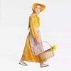 Girls Pioneer Costume Sets Colonial Village Girl 3 Piece #N/A Bonnet,Apron,Ruffle Lace Prairie Dress Sets #N/A Themed Party Outftis - 3 of 4