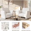33.5/57" Loveseat Sofa with Removable Pillows, High Backrest Boucle Couch for Living Room, Bedroom - 3 of 4