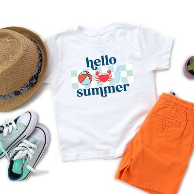 The Juniper Shop Hello Summer Checkered Youth Short Sleeve Tee - M ...