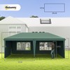 10' x 20' Pop Up Canopy Tent with 4 Sidewalls, Instant Gazebo with Carry Bag for Garden, Patio - 3 of 4